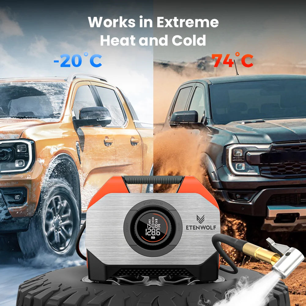 Dual Cylinder Portable Air Compressor 19200mAh