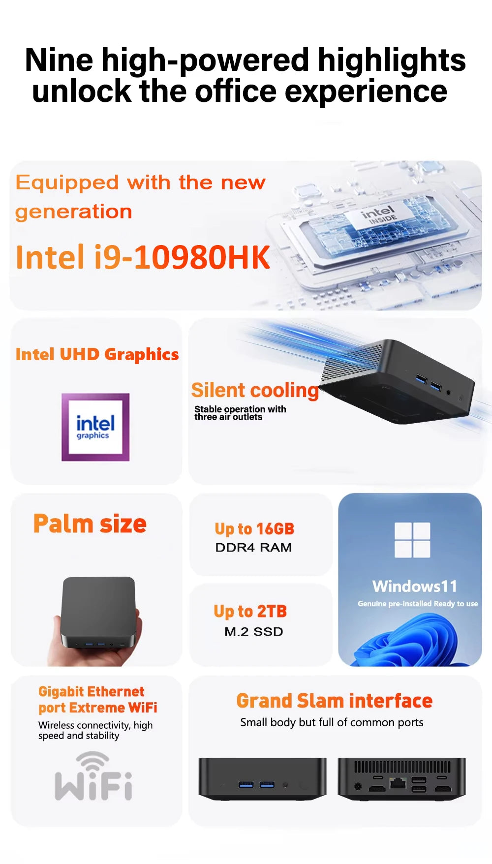 i9 Mini Computer 16GB 512GB SSD