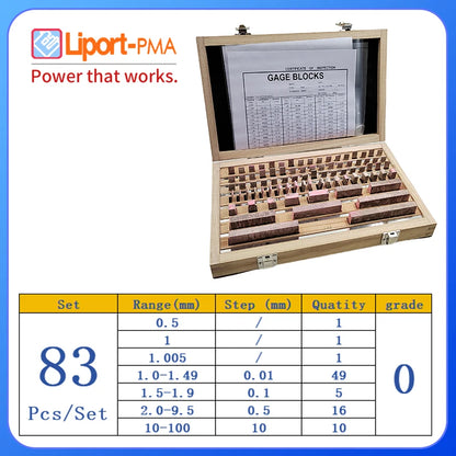 83 Piece Gauge Block Set Grade 0 High Precision