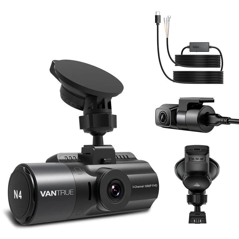 Dual Lens Car Dashcam with GPS and 256GB
