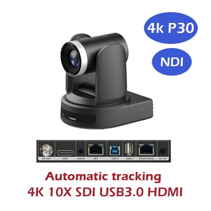 Compact 4K PTZ Conference Camera 10X Zoom NDI Streaming