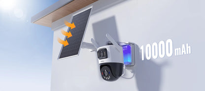 10MP 360° PTZ 4G Solar Security Camera 128GB