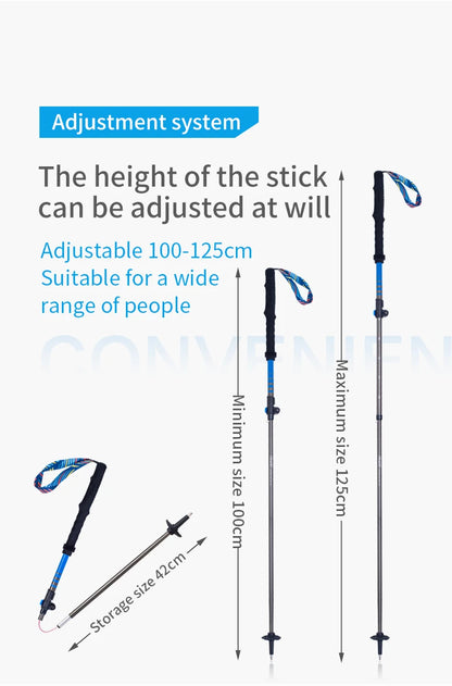 2 Pack Lightweight Trekking Poles for Hiking Camping Walking