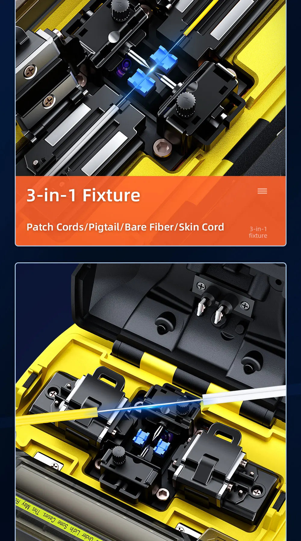Yellow Hot Melt Fusion Splicer for Fiber Cables