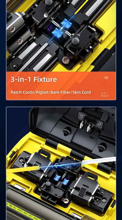 Yellow Hot Melt Fusion Splicer for Fiber Cables