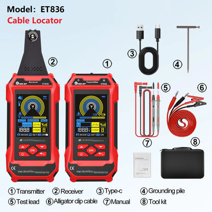 3.2" Cable Finder with Multimeter and LAN Testing
