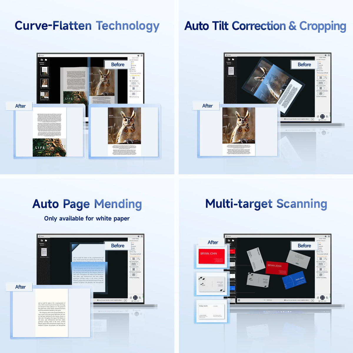 Portable 13MP Book and Document Scanner with Curve Flattening