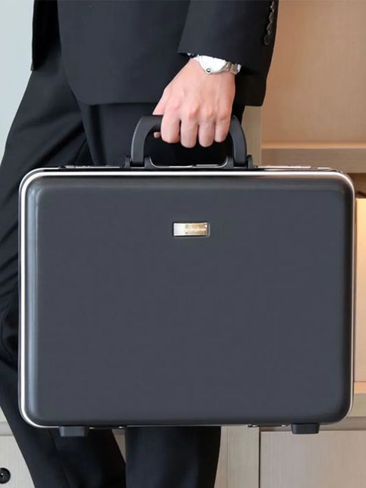 Heavy Duty Aluminum Laptop Briefcase TSA Lock Travel Case