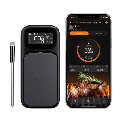 Smart Wireless Meat Thermometer 5 Sensors WiFi Bluetooth IP67