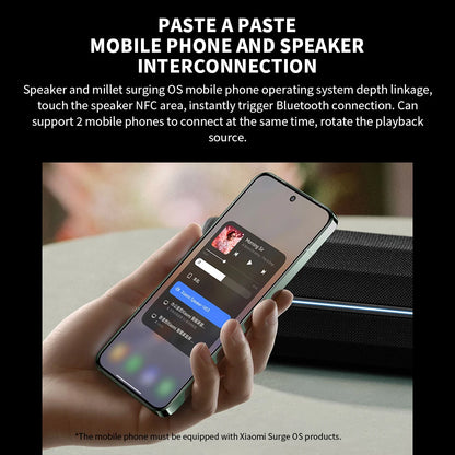 40W Portable Bluetooth Speaker with Rich Bass Black