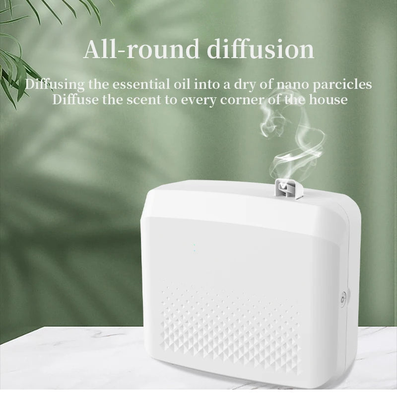 White Wall Mounted Essential Oil Diffuser with Bluetooth Control