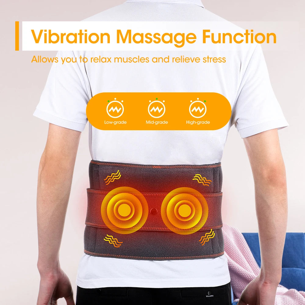 Hot Compress Back Belt with Adjustable Airbag Support