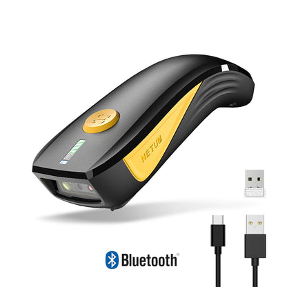 Portable Wireless Bluetooth 2D Barcode Scanner 2400mAh