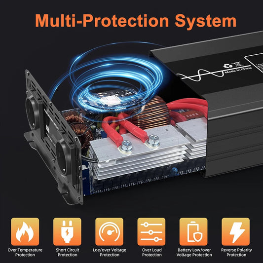 Heavy Duty 12V Pure Sine Inverter 5000W