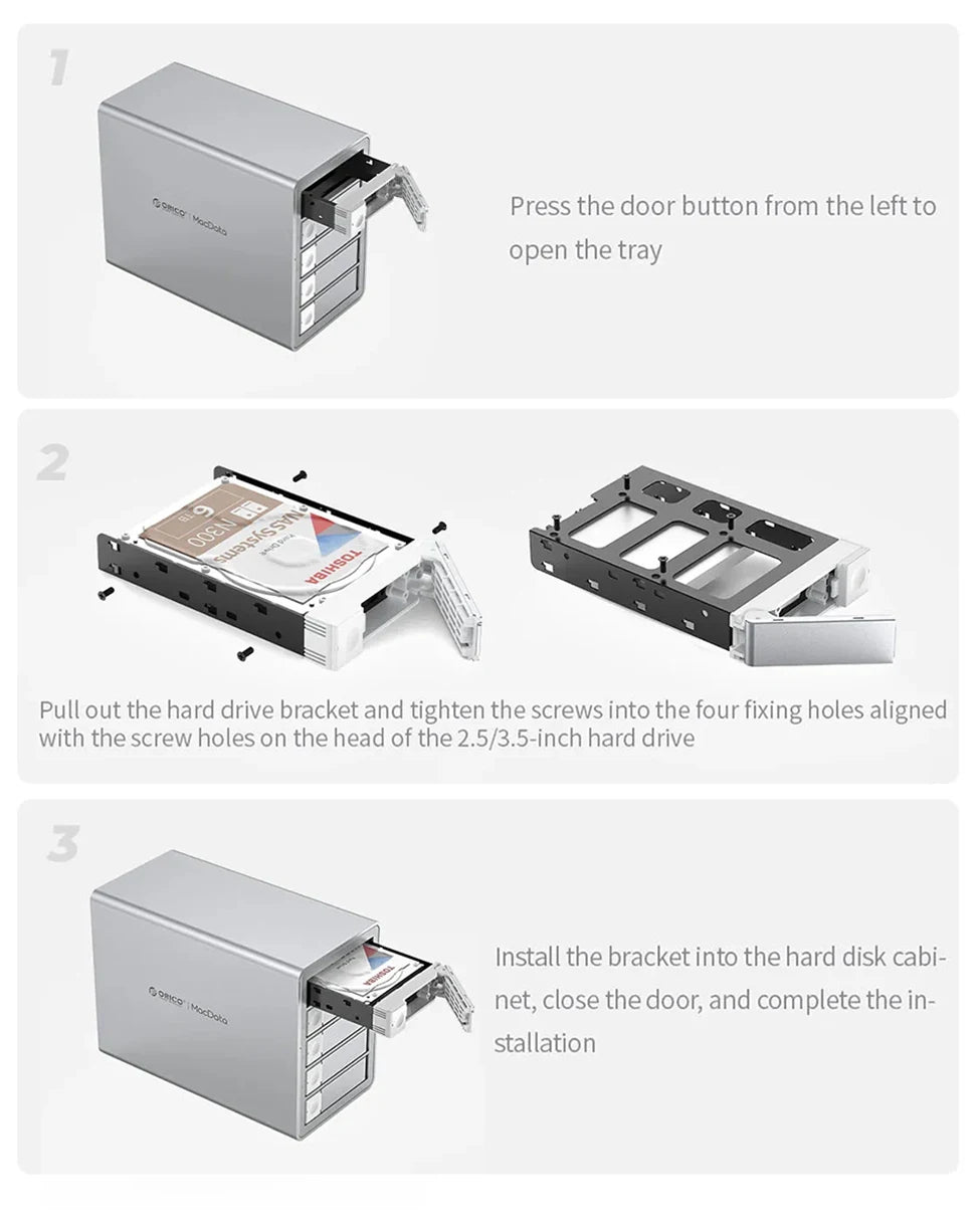ORICO High Speed 5 Bay External Hard Drive Enclosure