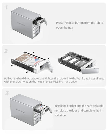 ORICO High Speed 5 Bay External Hard Drive Enclosure