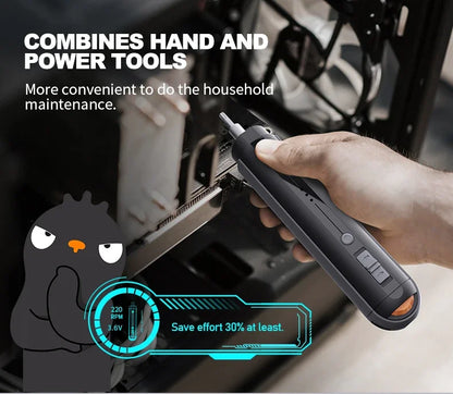 65 in 1 Cordless Electric Screwdriver Set with Tool Tray