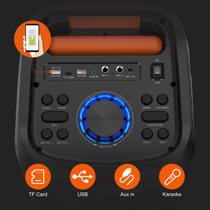 Portable T9 Karaoke Machine with 2 Wireless Mics