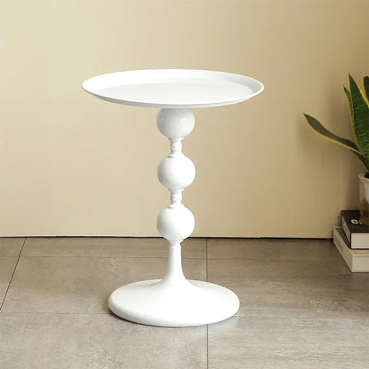 White Nordic Round Side Table Living Room Coffee Table
