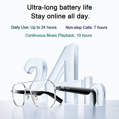 Round Style Smart Bluetooth Glasses with 2h Fast Charge