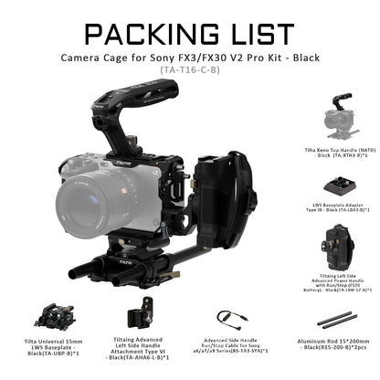 Black Full Cage Rig for Sony FX3/FX30
