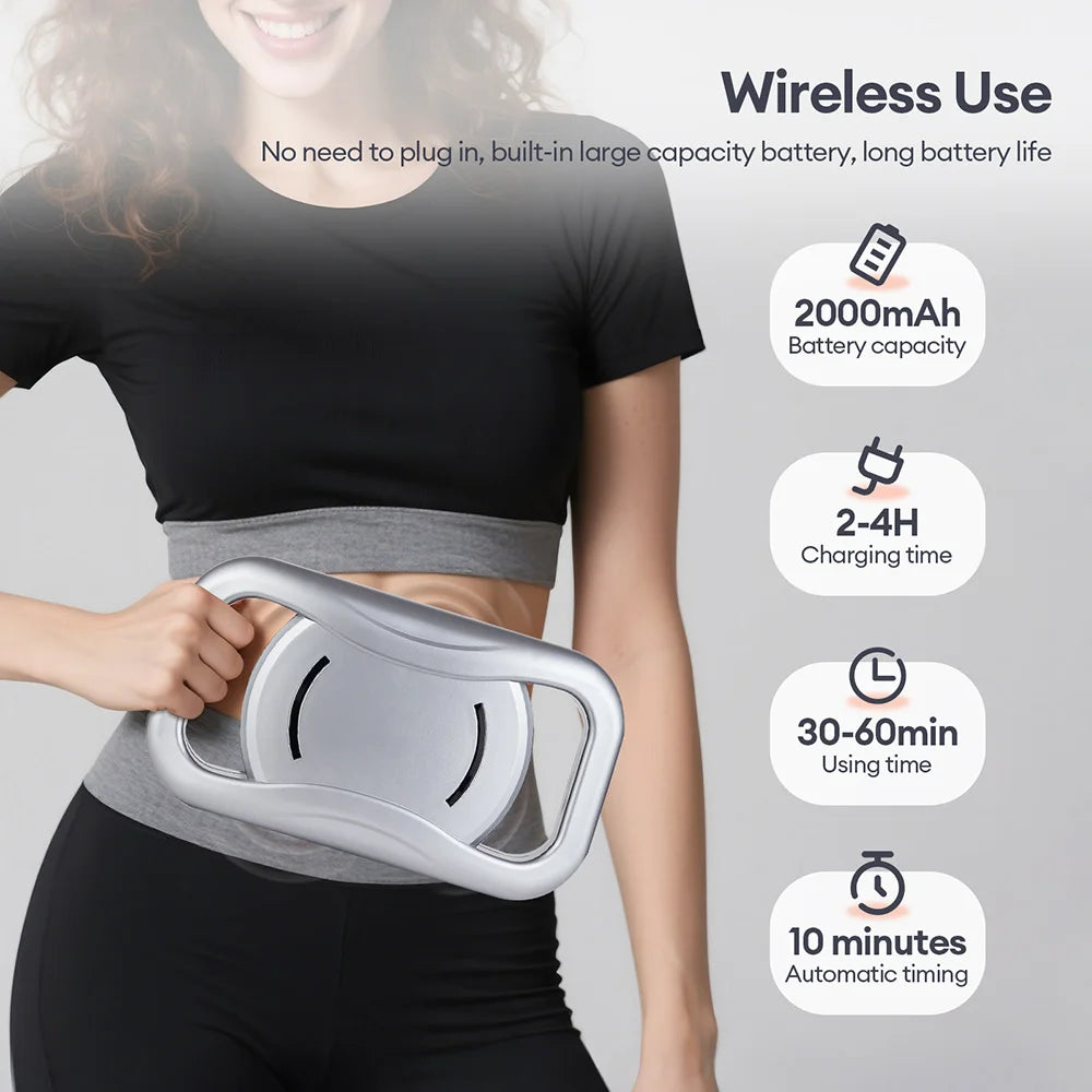 White 28 Head Body Massage Gun with High Frequency Vibration