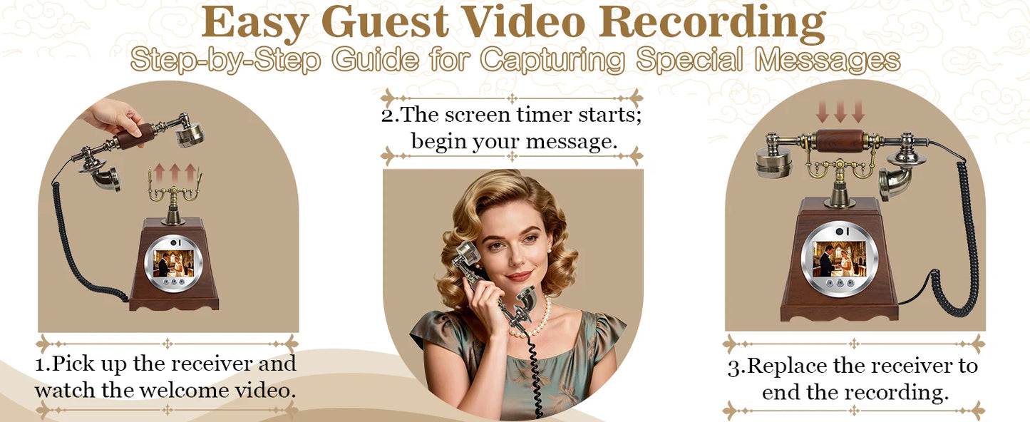 Pearl White Audio Guestbook Wedding Voice Recorder