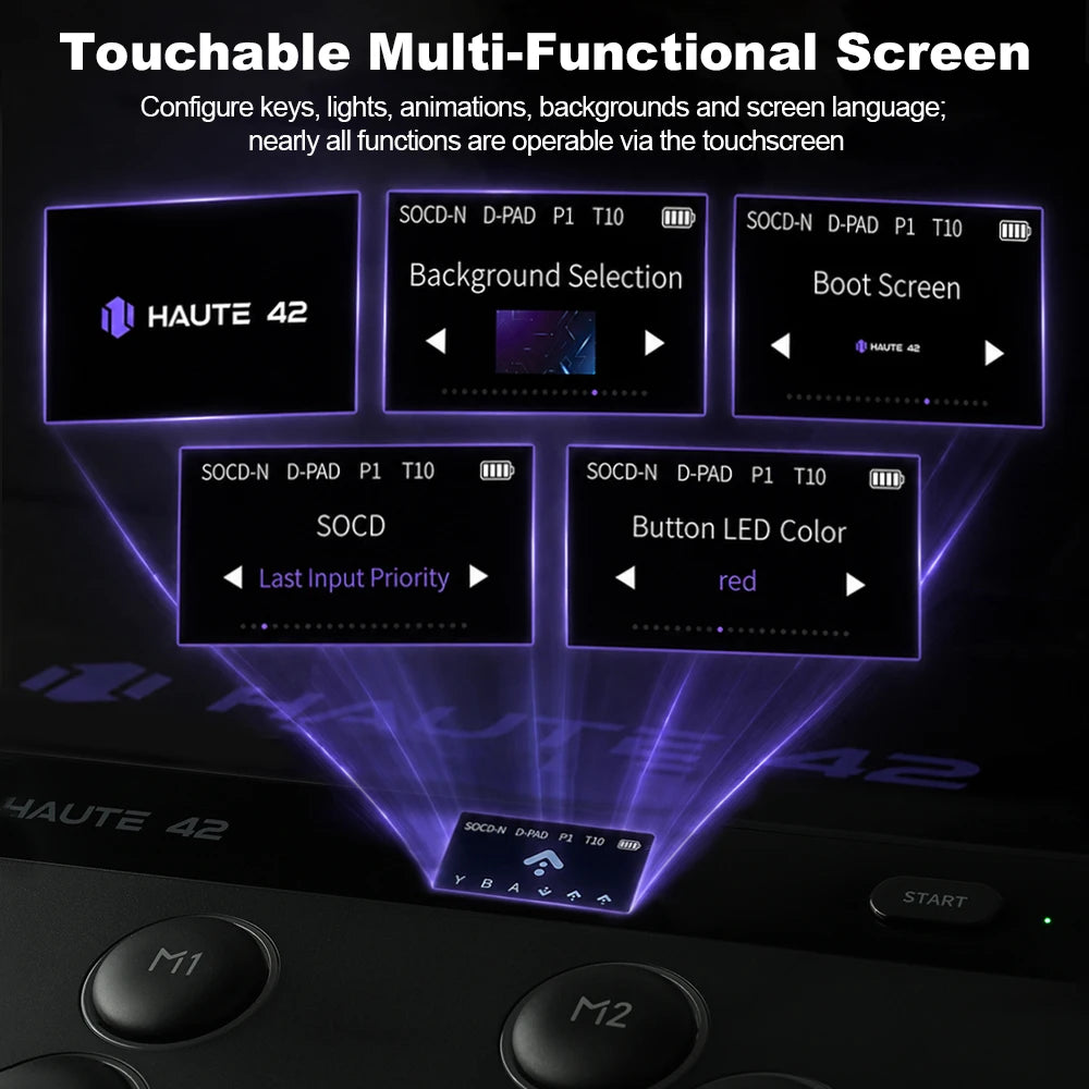 Wireless Leverless Fighting Game Controller with Touch Controls