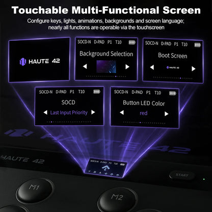 Wireless Leverless Fighting Game Controller with Touch Controls
