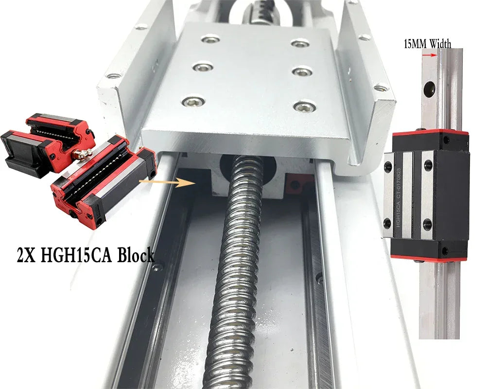 Aluminium Slide Table Linear Rail Guide 100mm Stroke