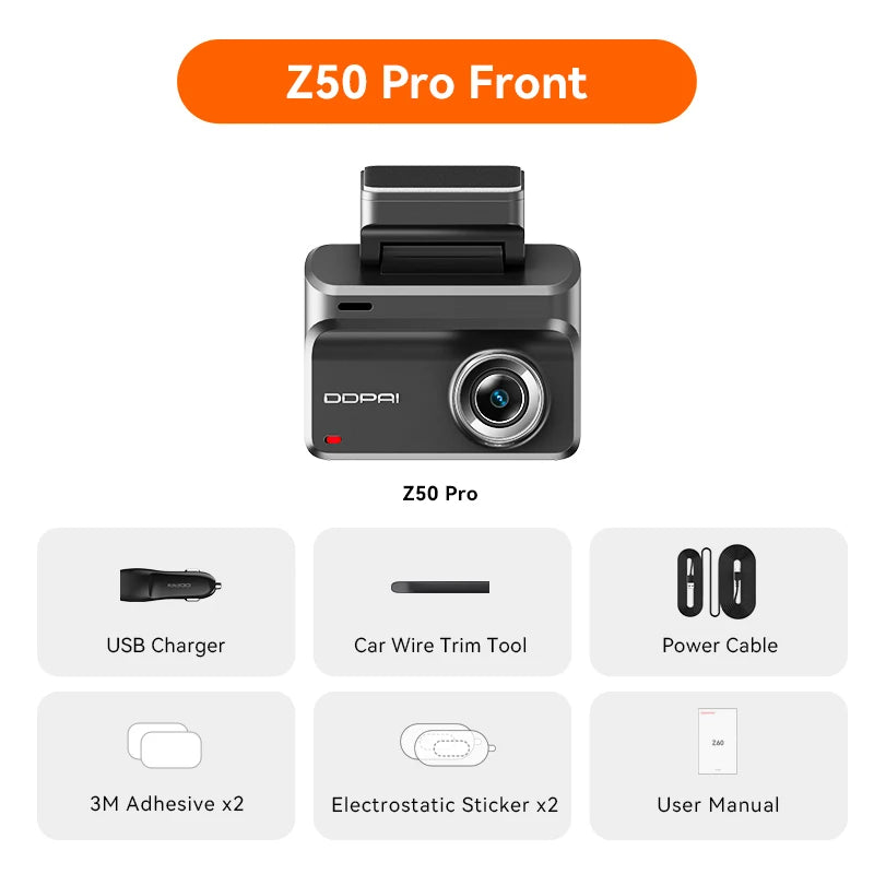 4K Front Dash Cam with GPS Night Vision