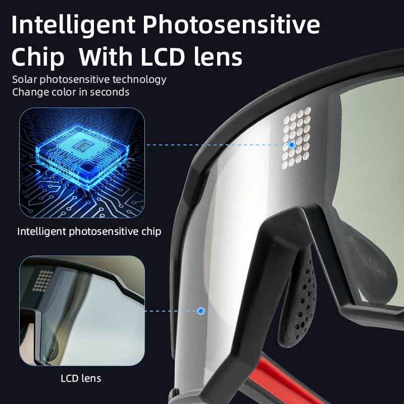 Polarized Photochromic Cycling Sunglasses UV400 Sports Eyewear