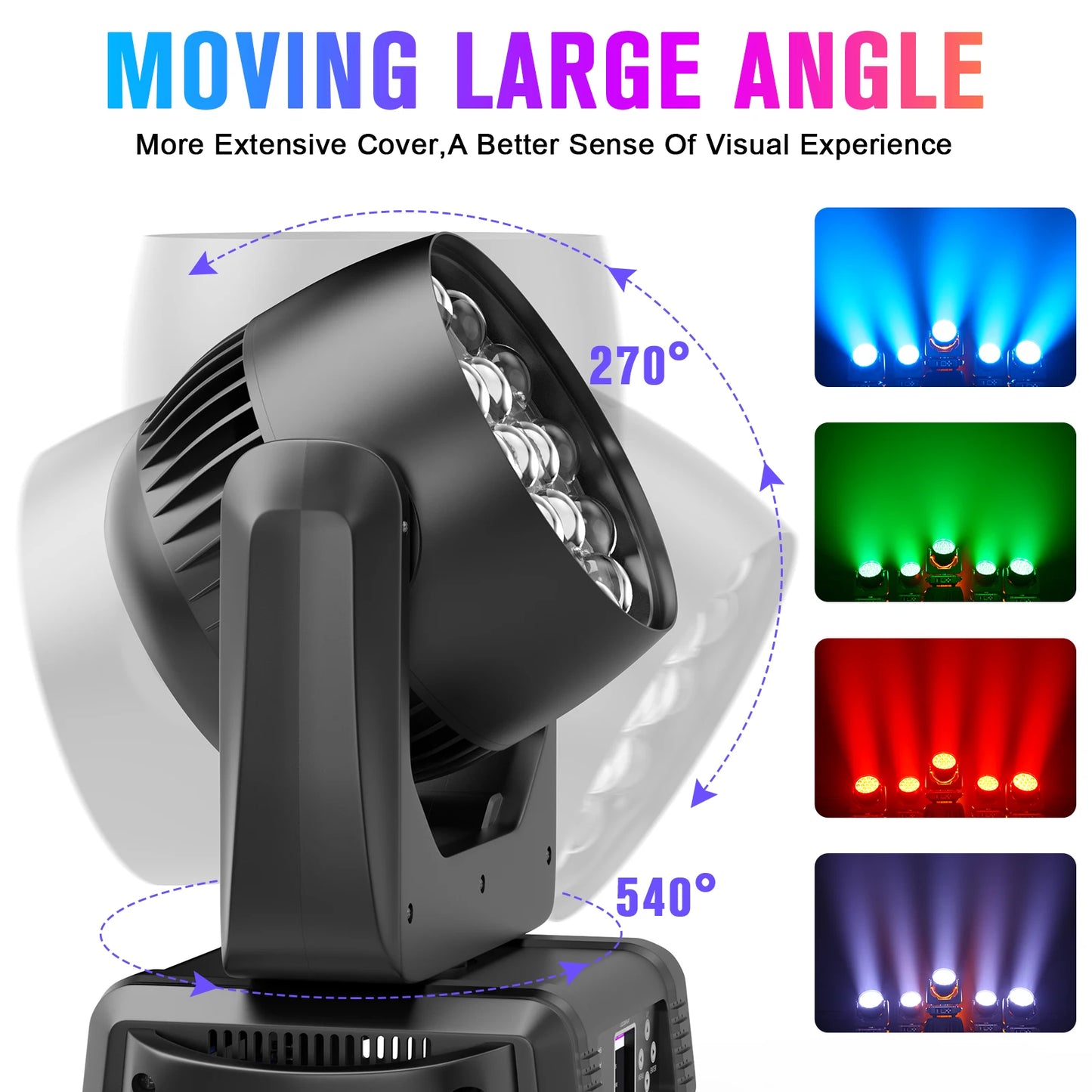 300W RGBW LED Moving Head Light DMX DJ Party