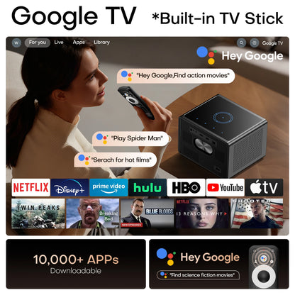 4K Smart Home Theatre Projector with Auto Focus WiFi6