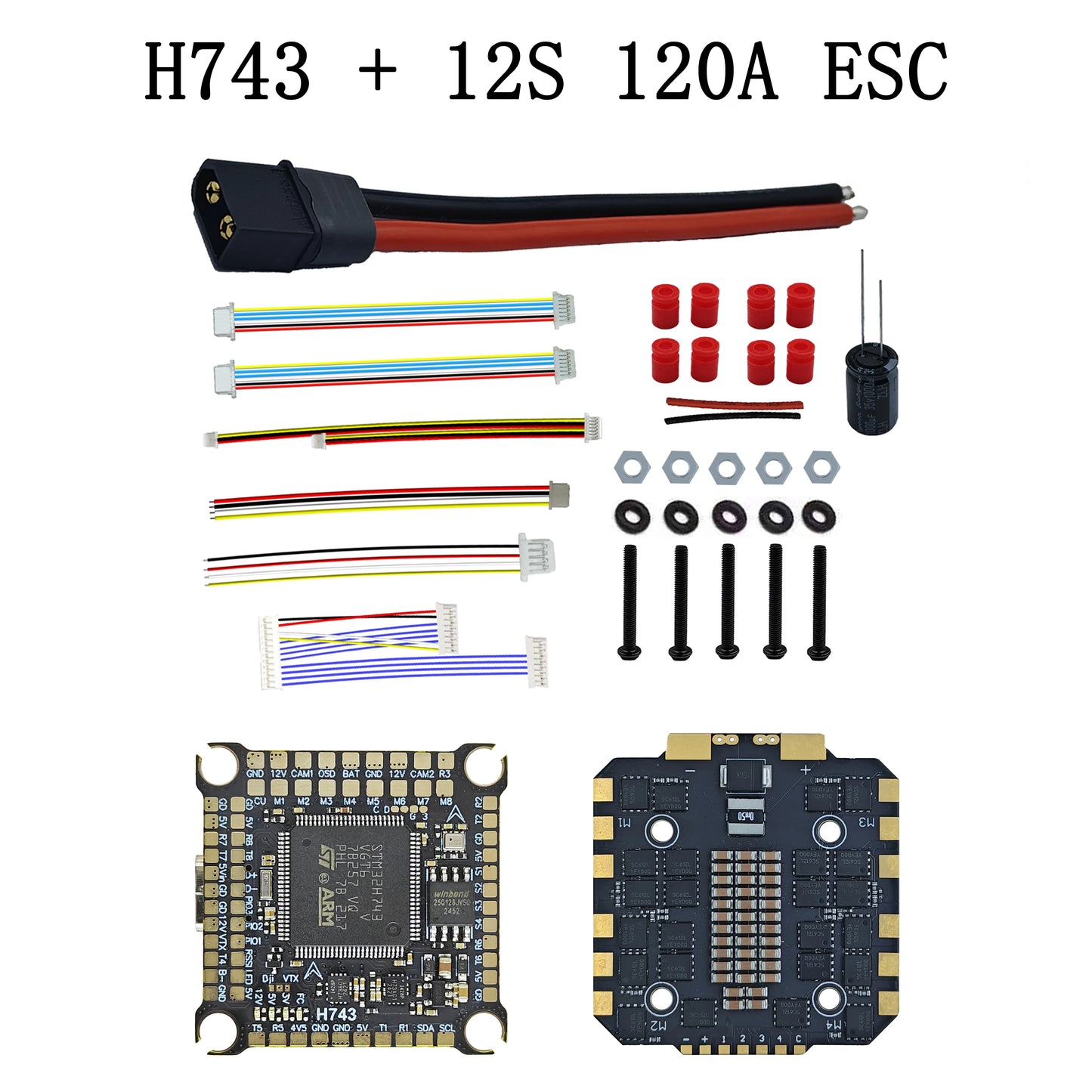 120A 3-12S FPV ESC H743 Flight Controller Stack