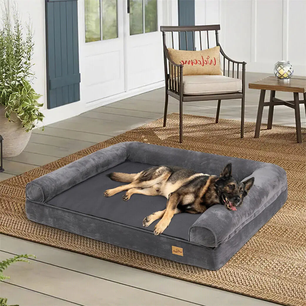 Orthopedic Dog Bed XXL Memory Foam Washable Gray