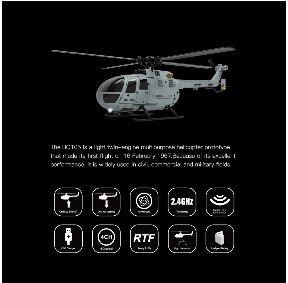 RC Helicopter with 6-Axis Stability and Precise Control