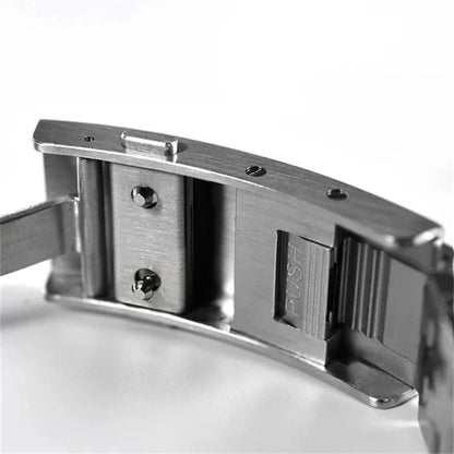 Heavy Duty Watch Band Steel Bracelet with Adjustable Clasp