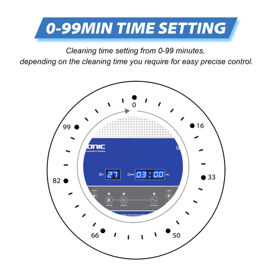 2L Digital Ultrasonic Cleaner with Adjustable Settings