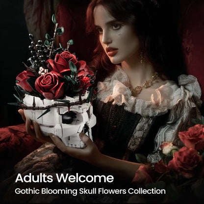 Skeleton Flower Pot Brick Kit Horror Gothic Home Display