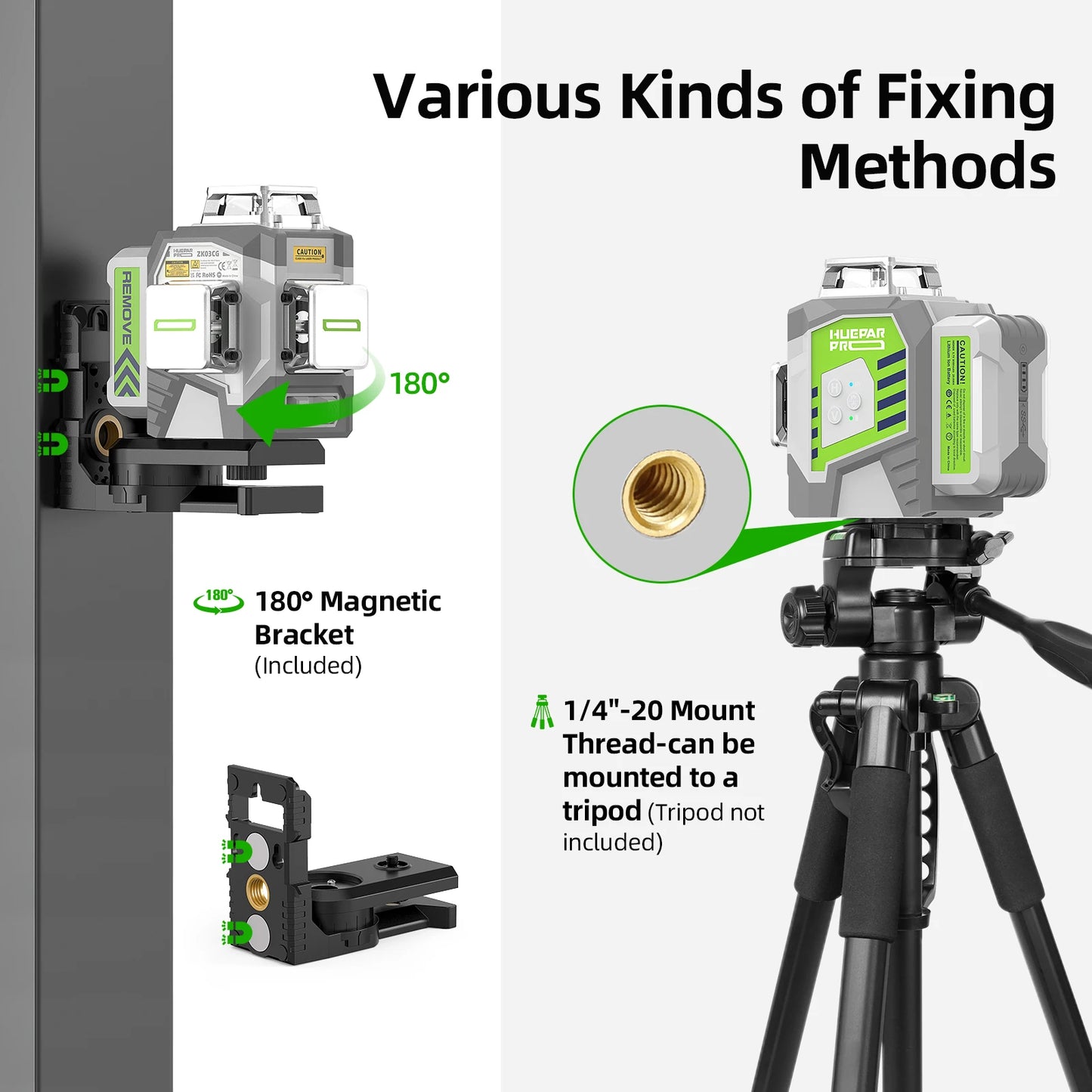 12-Line 3D Laser Level Self-Leveling Green Beam