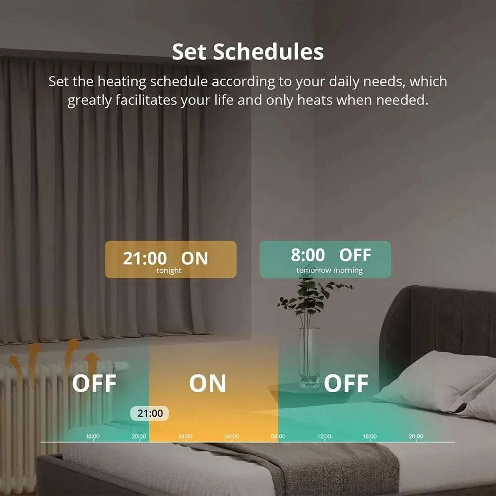 SONOFF 3-Pack Smart Heating Radiator Valves with Remote Temperature Control