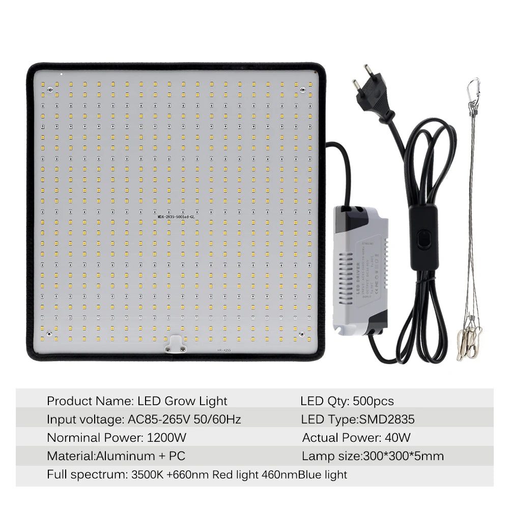 40W Full Spectrum Grow Lights for Indoor Tent Plants 3pcs