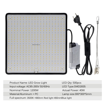 40W Full Spectrum Grow Lights for Indoor Tent Plants 3pcs