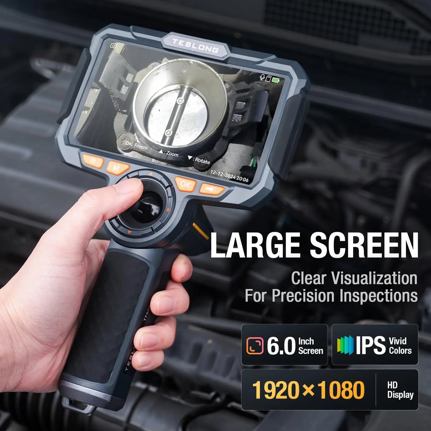 6.5mm HD Single Lens Borescope with 6 Monitor