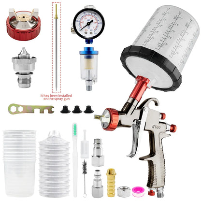 Portable Car Paint Spray Gun 1.7mm Precision Nozzle