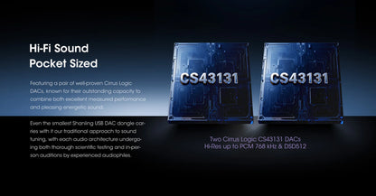 Portable Hi-Res USB DAC Headphone Amp Dual DAC