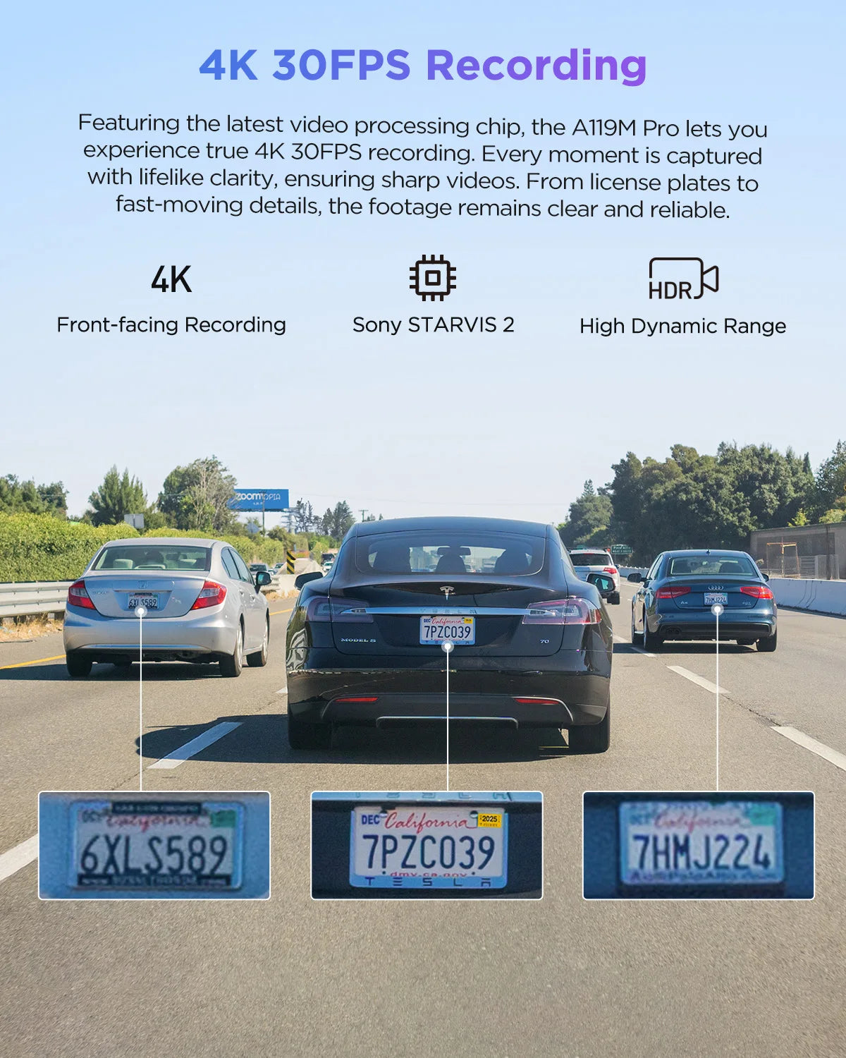 4K HDR Mini Dash Cam with CPL Lens and 64GB