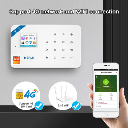 Wireless 4G WiFi Home Security Alarm Kit with App Control