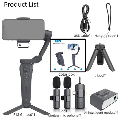 F12 Portable Smartphone Gimbal Selfie Stick with Smart Auto Tracking